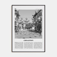 Chinatown, Los Angeles Travel B&W Poster