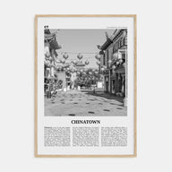 Chinatown, Los Angeles Travel B&W Poster