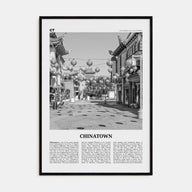 Chinatown, Los Angeles Travel B&W Poster