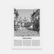 Chinatown, Los Angeles Travel B&W Poster