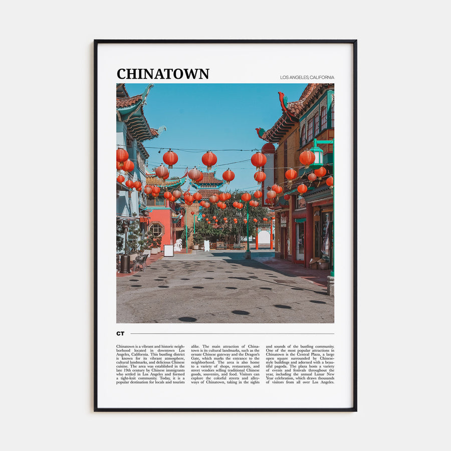 Chinatown, Los Angeles Travel Color Poster