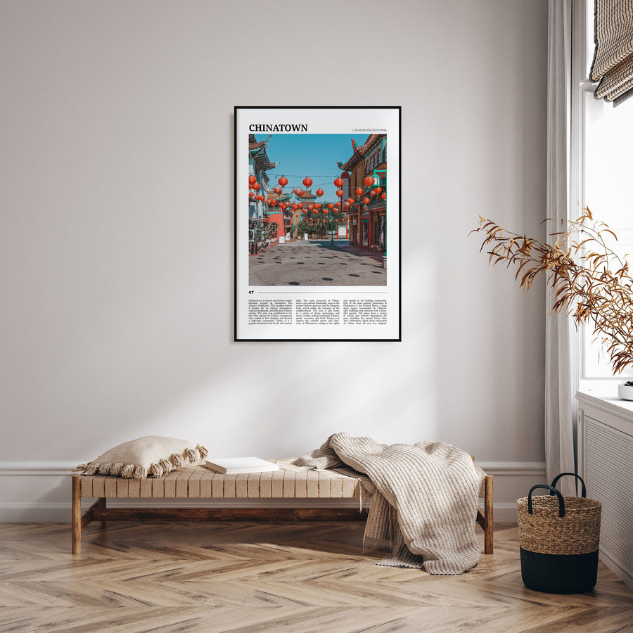 Chinatown, Los Angeles Travel Color Poster