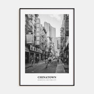 Chinatown, New York City Portrait B&W Poster