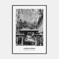 Chinatown, San Francisco Portrait B&W Poster