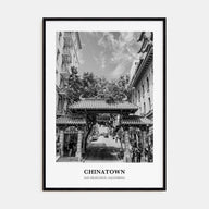 Chinatown, San Francisco Portrait B&W Poster