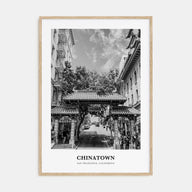 Chinatown, San Francisco Portrait B&W Poster