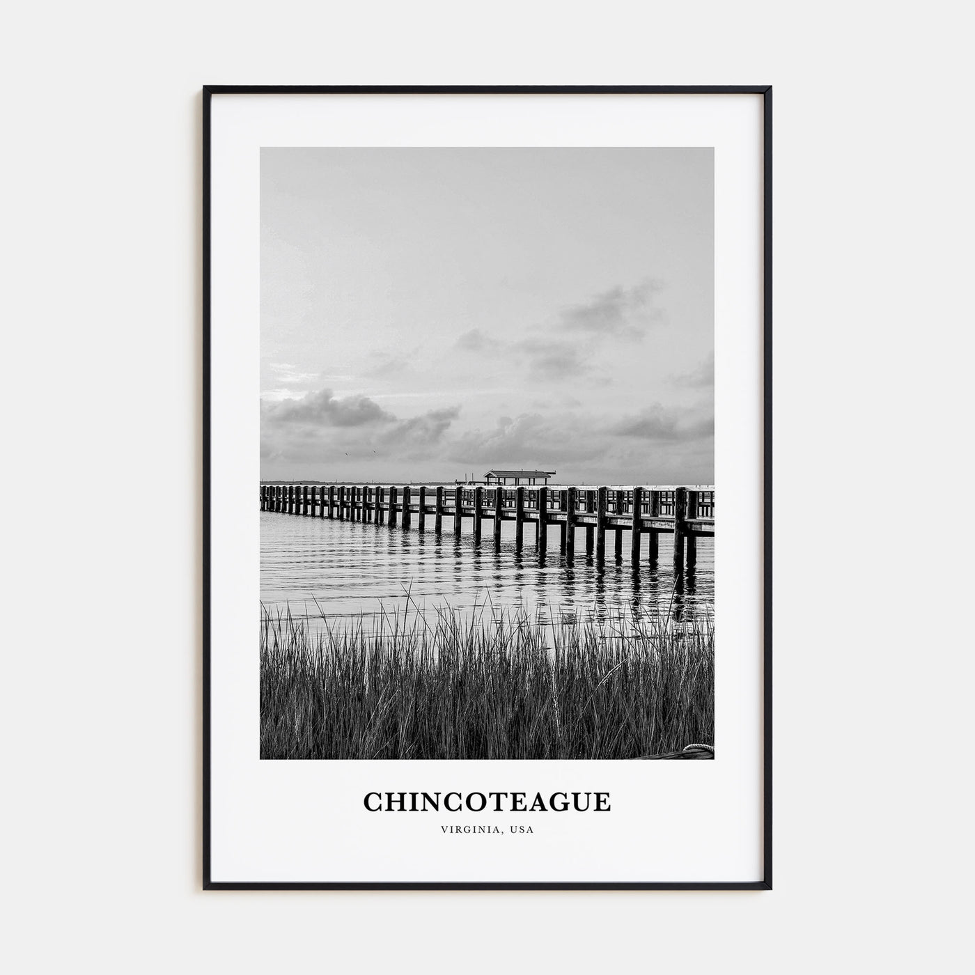 Chincoteague Portrait B&W Poster