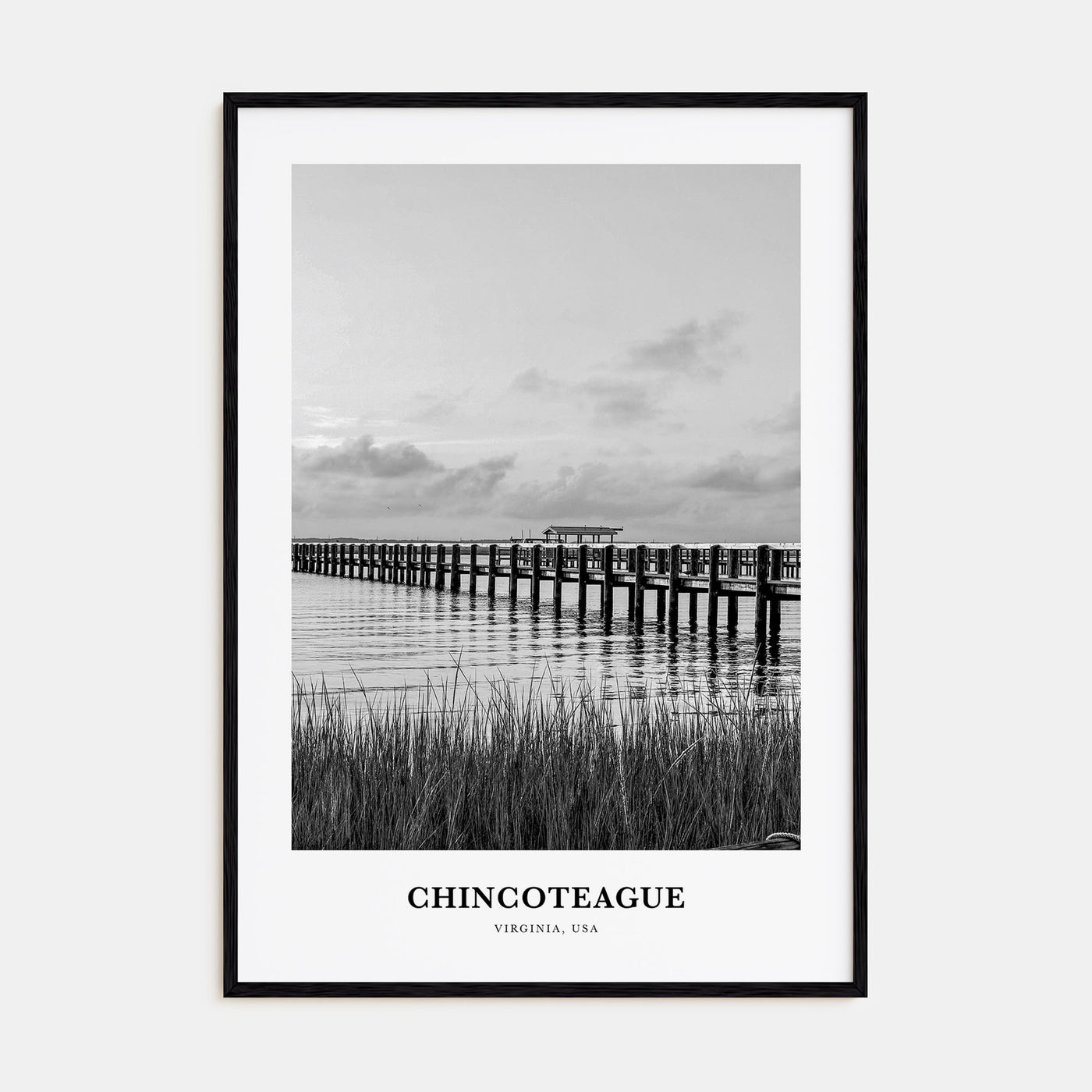 Chincoteague Portrait B&W Poster
