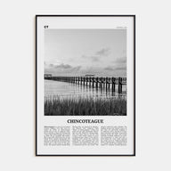 Chincoteague Travel B&W Poster