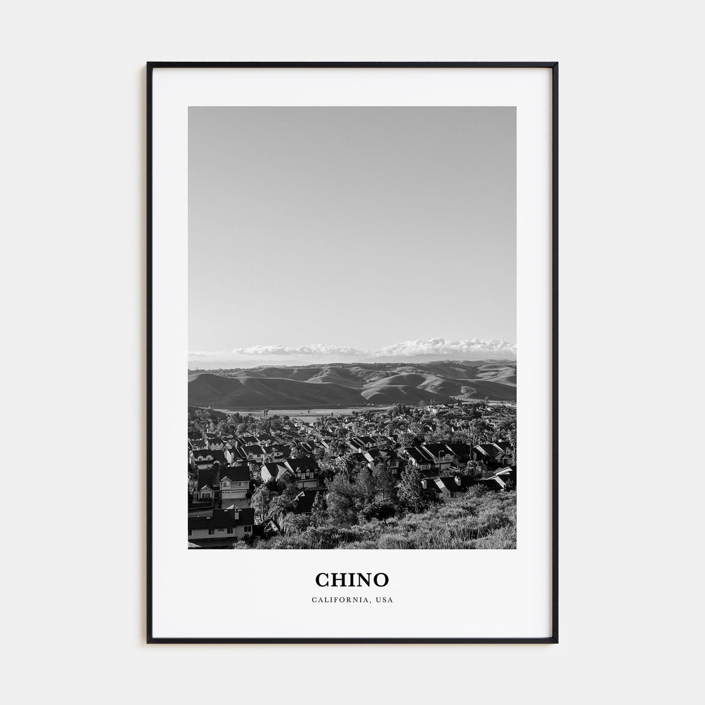 Chino Portrait B&W Poster