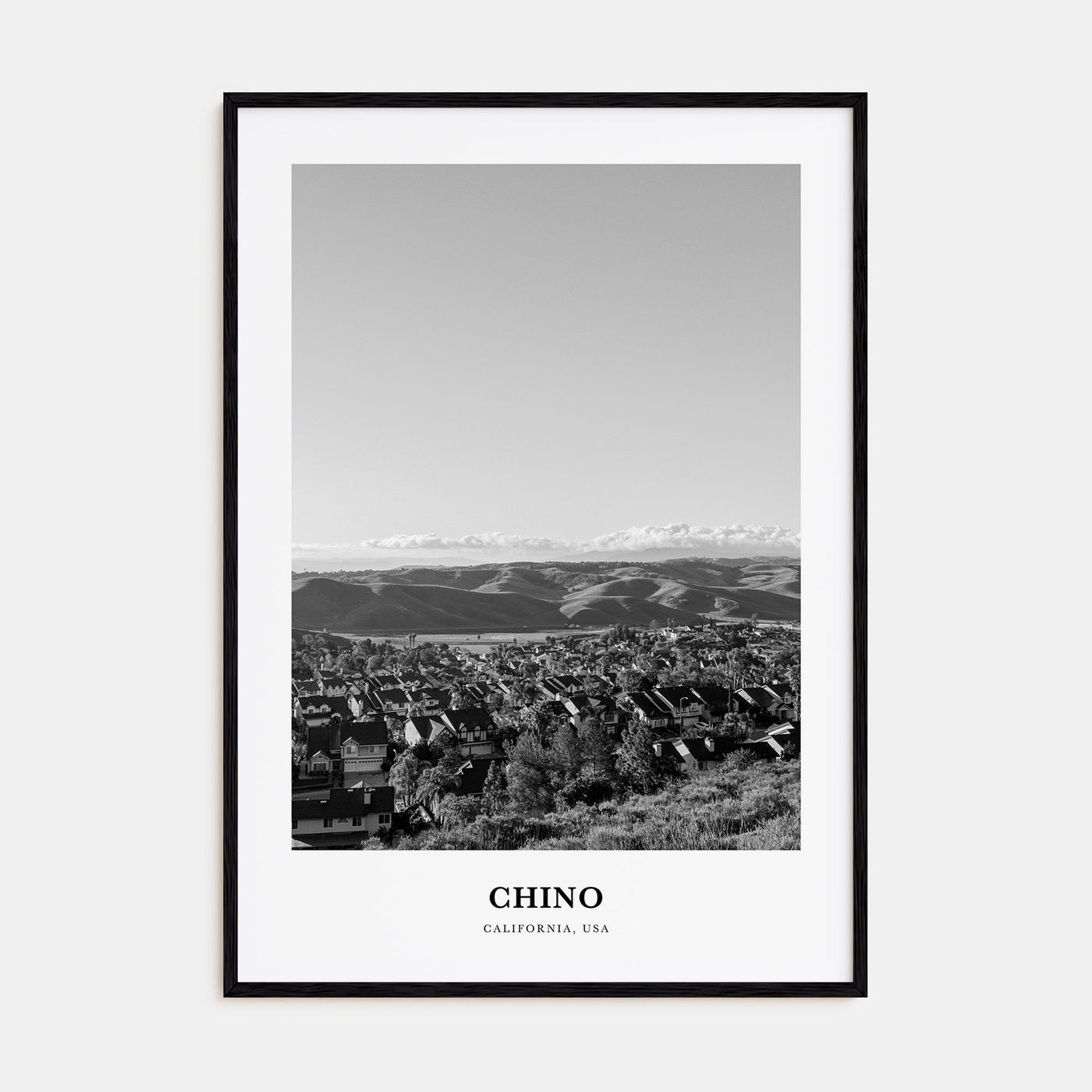 Chino Portrait B&W Poster