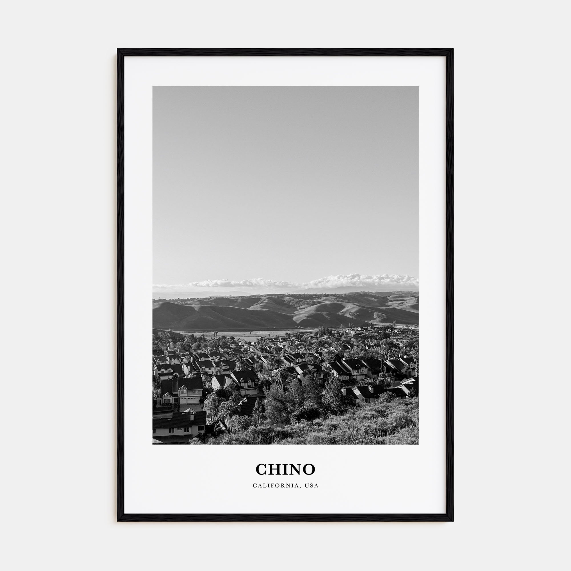 Chino Portrait B&W Poster