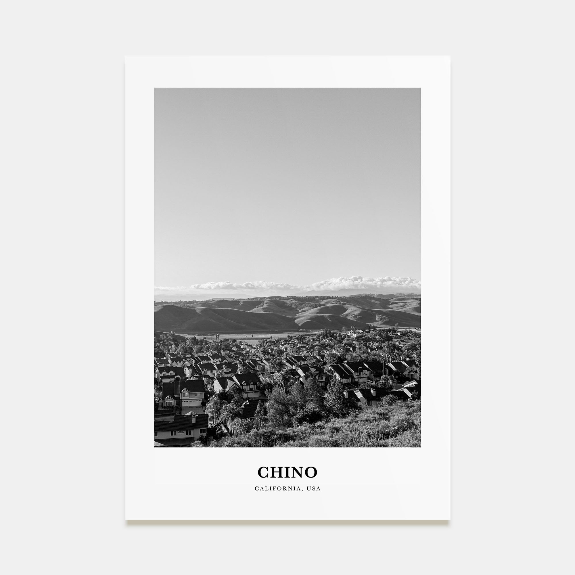 Chino Portrait B&W Poster