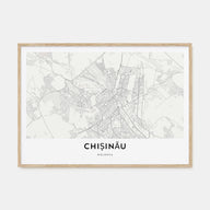 Chișinău Map Landscape Poster