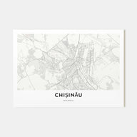 Chișinău Map Landscape Poster