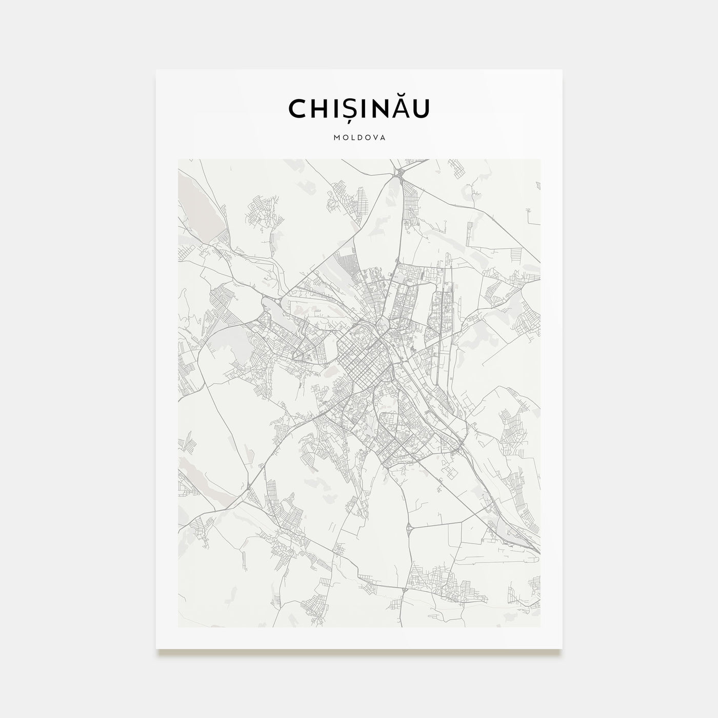 Chișinău Map Portrait Poster