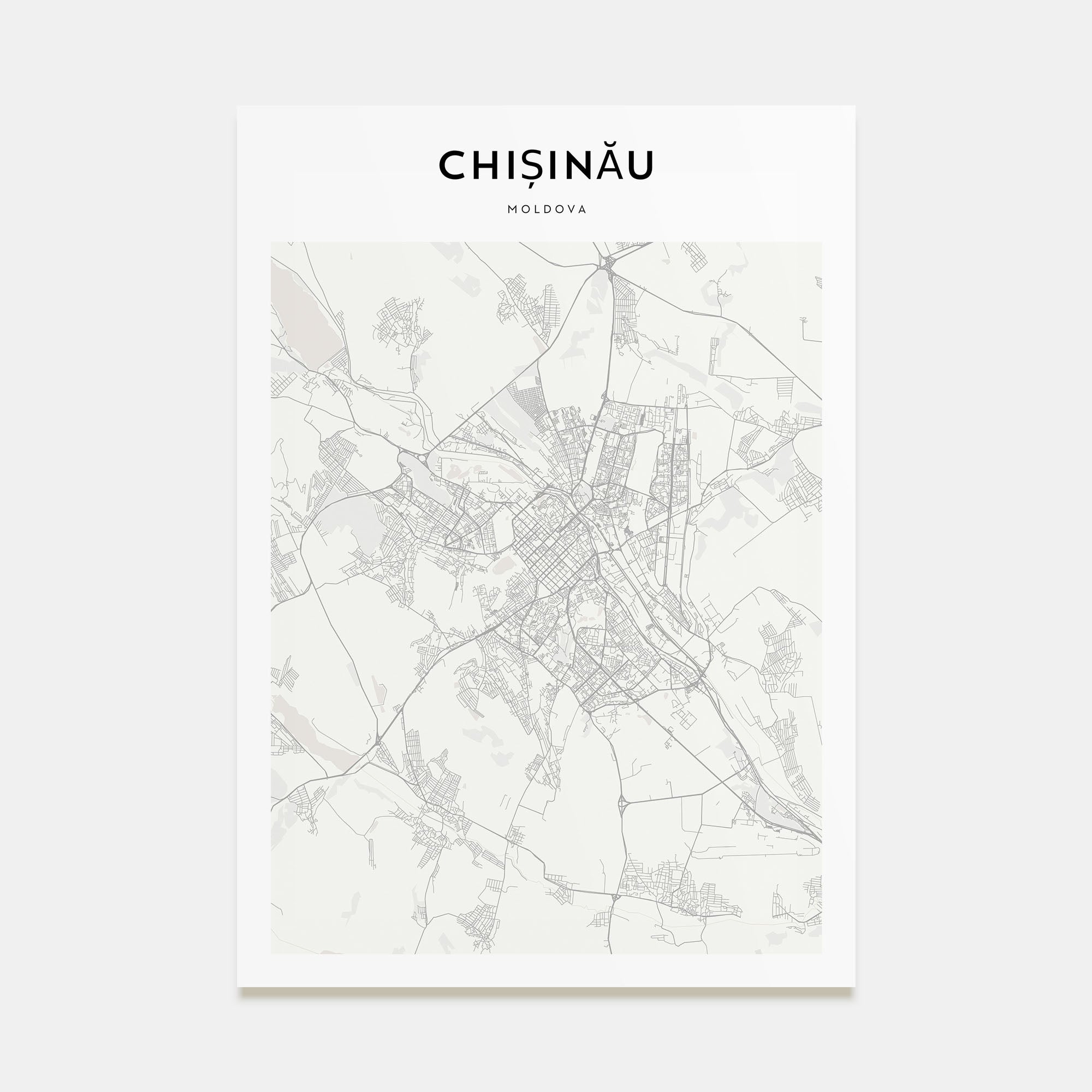 Chișinău Map Portrait Poster