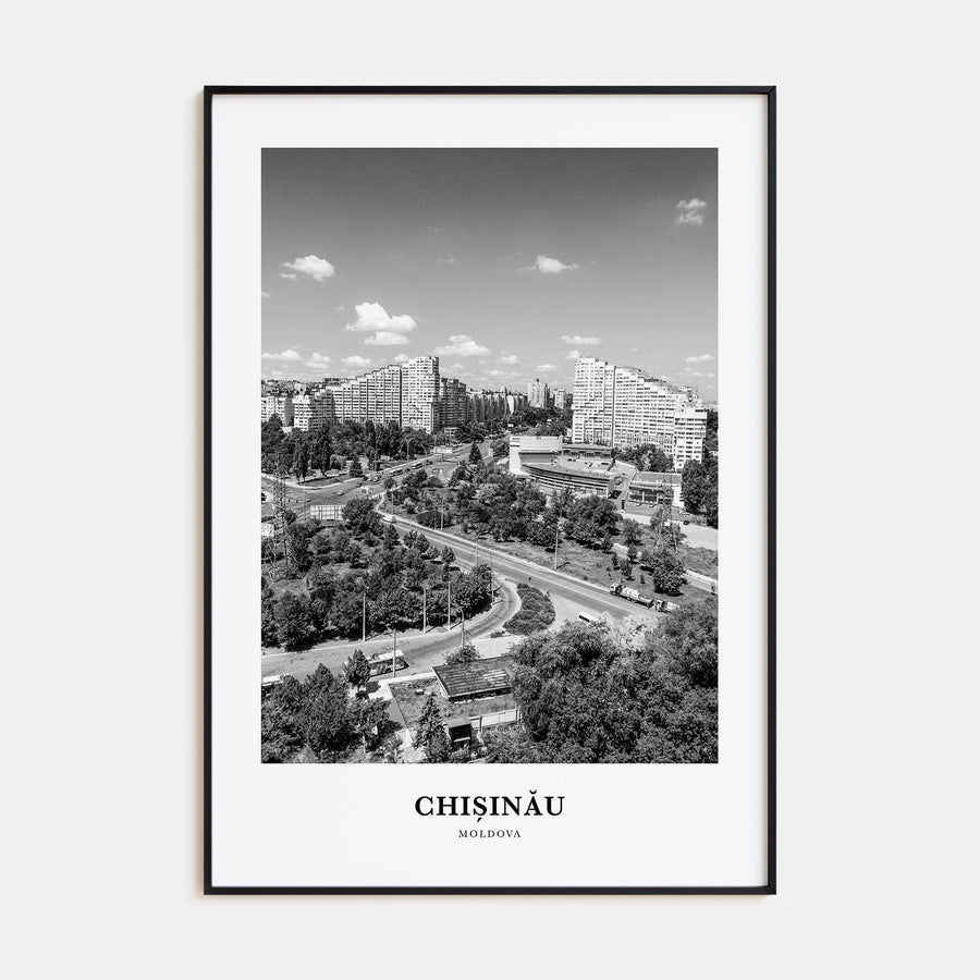 Chișinău Portrait B&W Poster