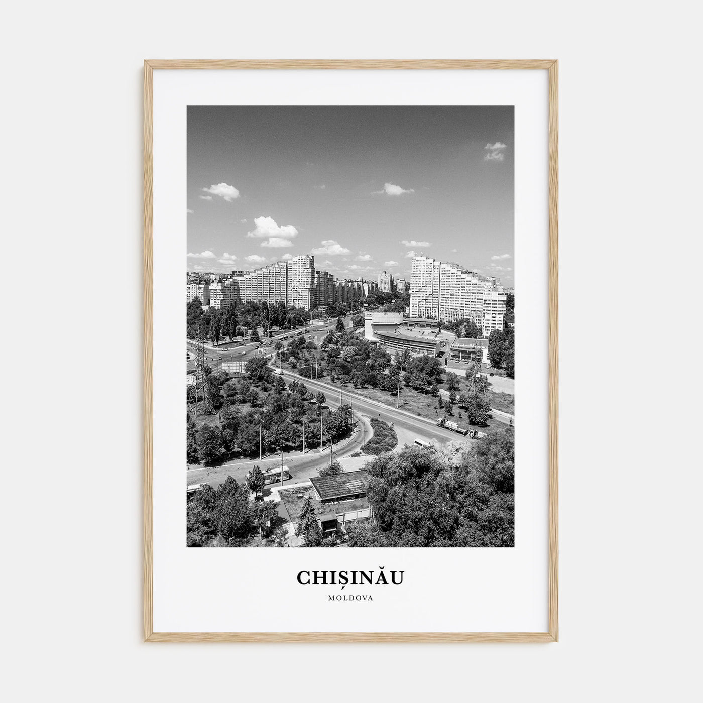 Chișinău Portrait B&W Poster
