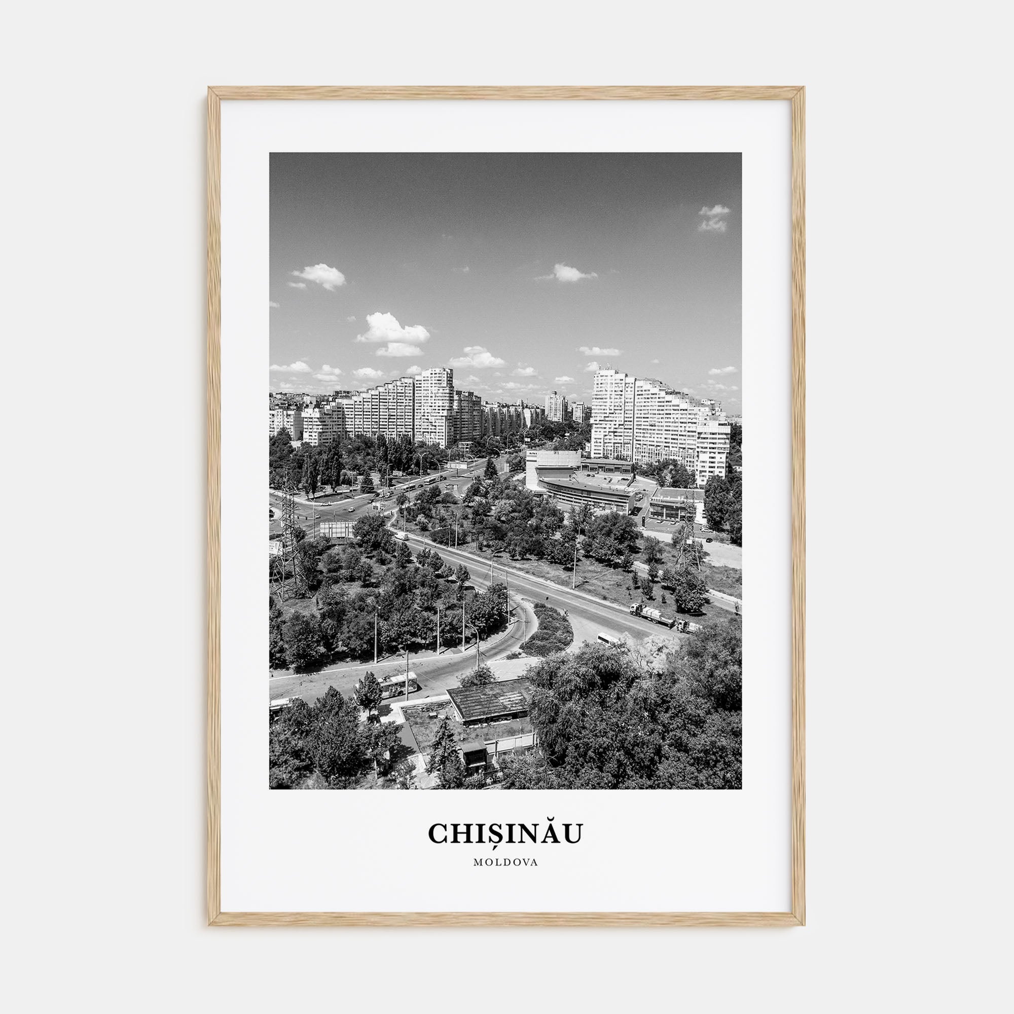 Chișinău Portrait B&W Poster