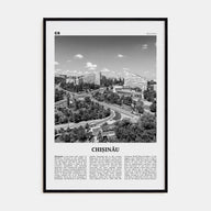 Chișinău Travel B&W Poster