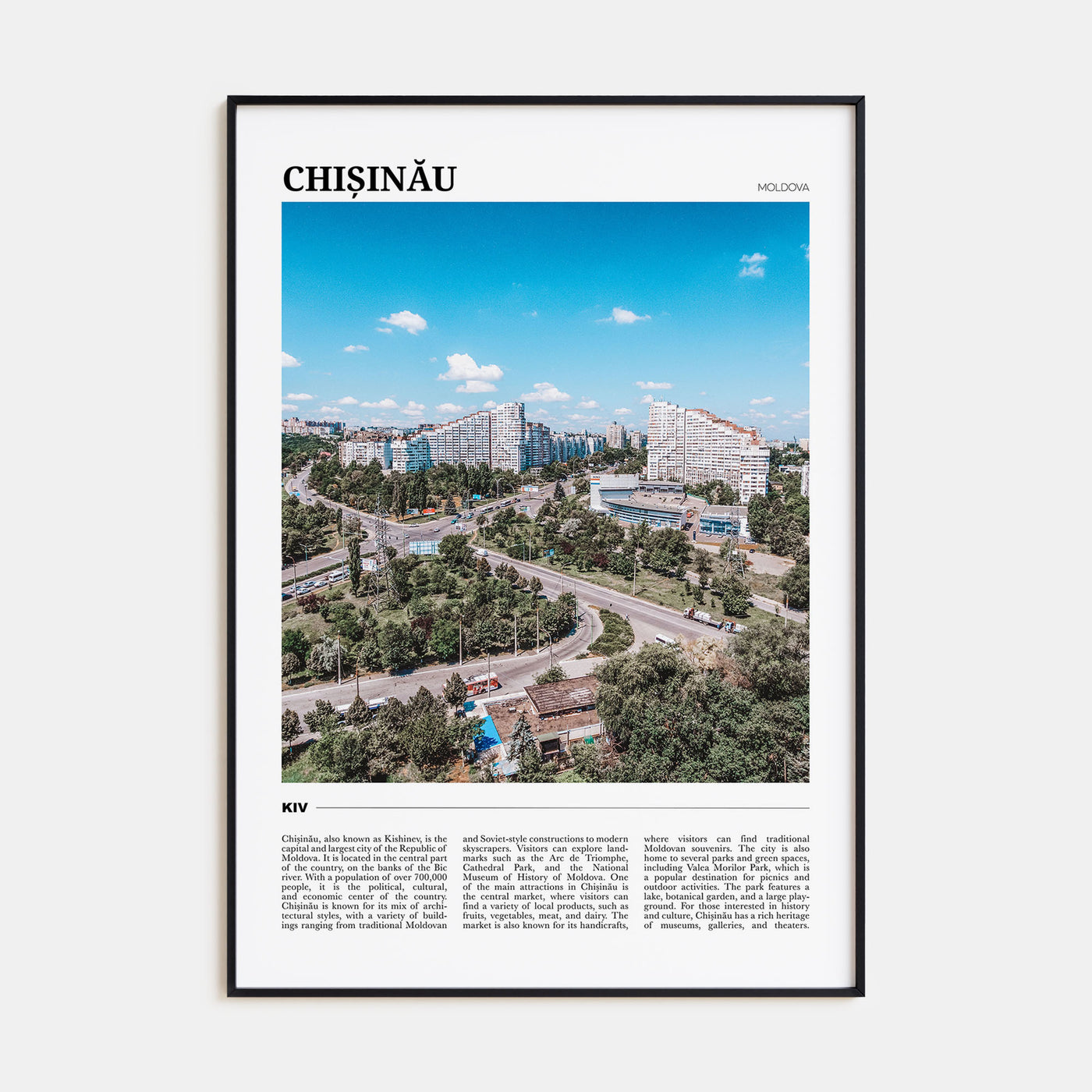 Chișinău Travel Color Poster