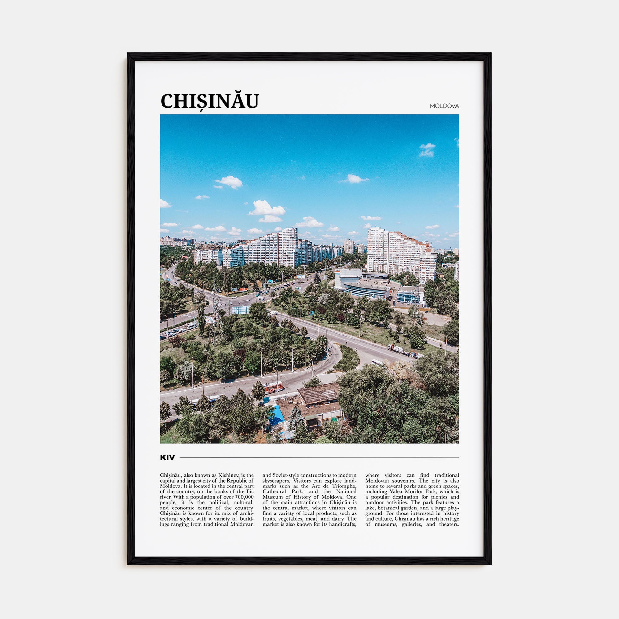 Chișinău Travel Color Poster