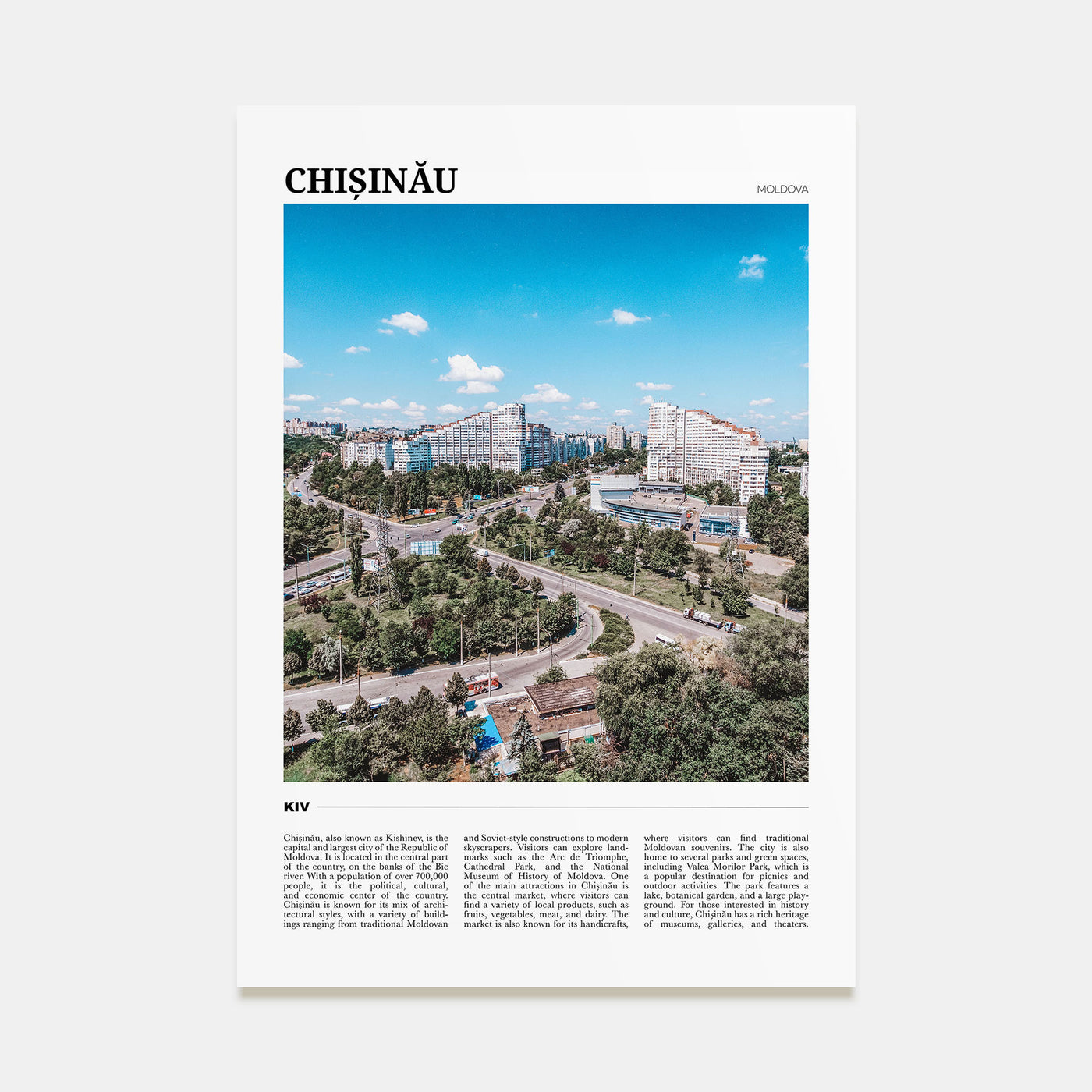 Chișinău Travel Color Poster