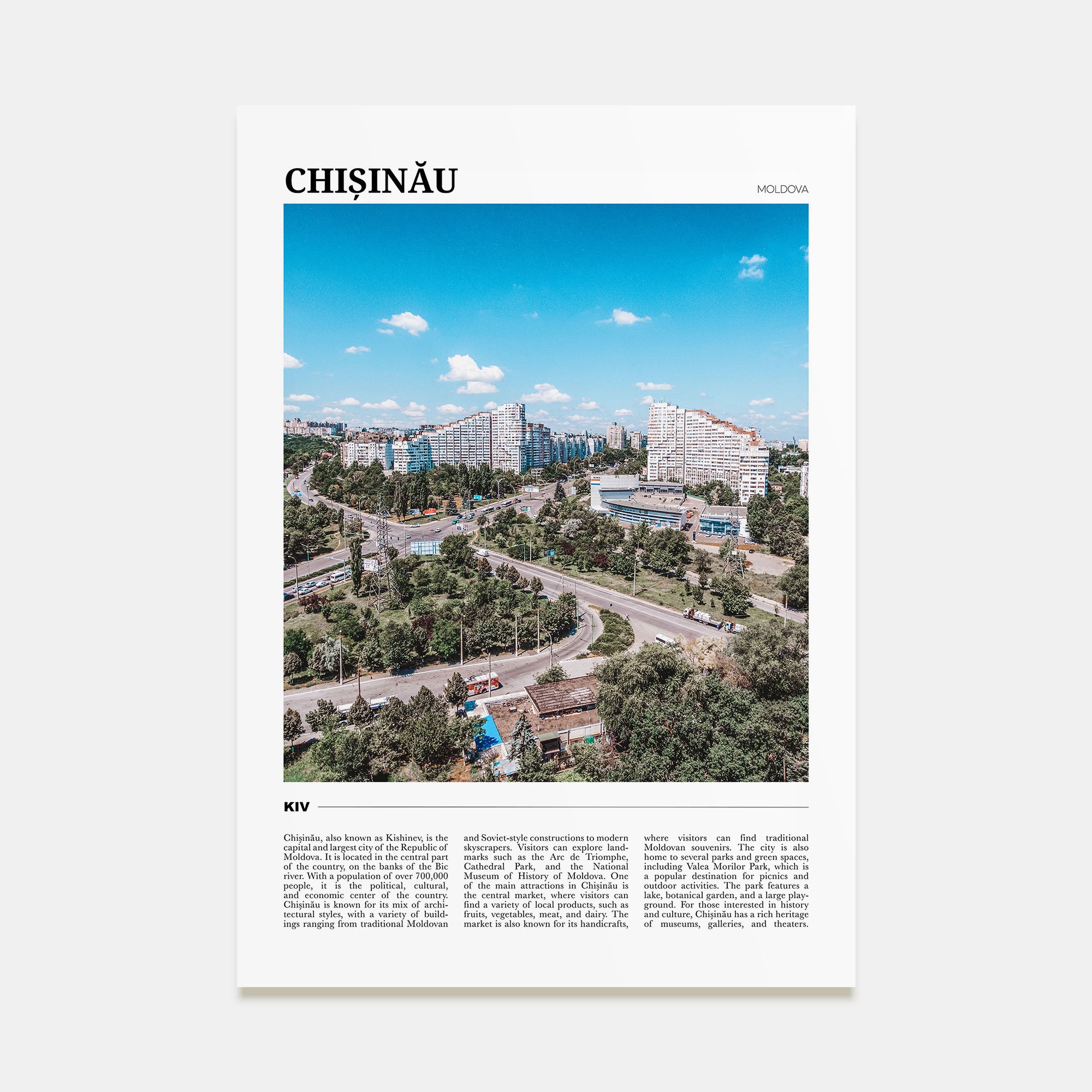 Chișinău Travel Color Poster