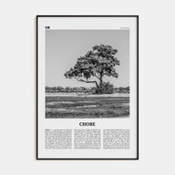 Chobe National Park Travel B&W Poster