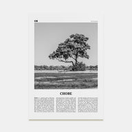 Chobe National Park Travel B&W Poster