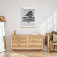 Chobe National Park Travel B&W Poster