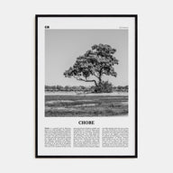 Chobe National Park Travel B&W Poster