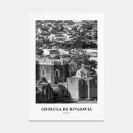 Cholula de Rivadavia Portrait B&W Poster