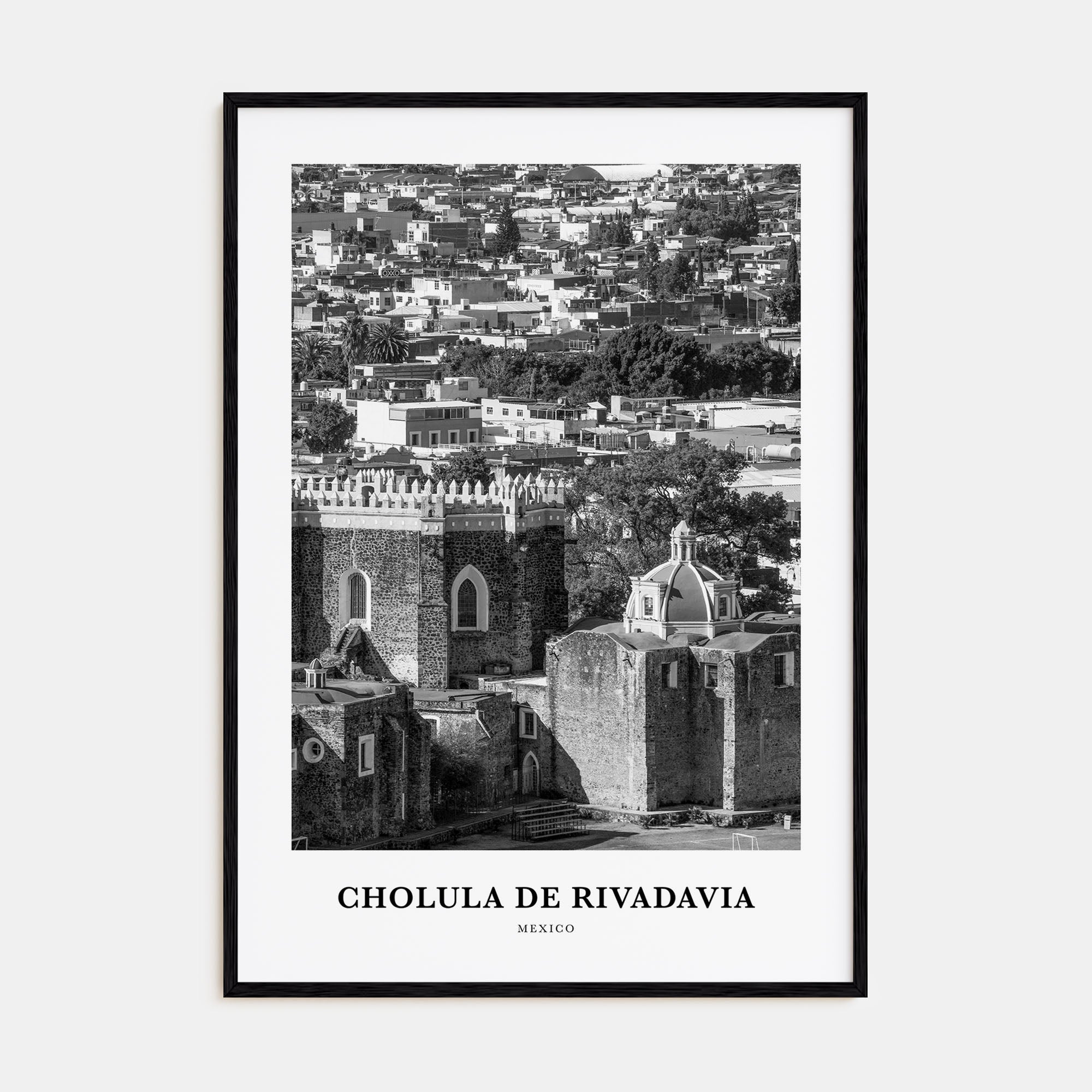 Cholula de Rivadavia Portrait B&W Poster