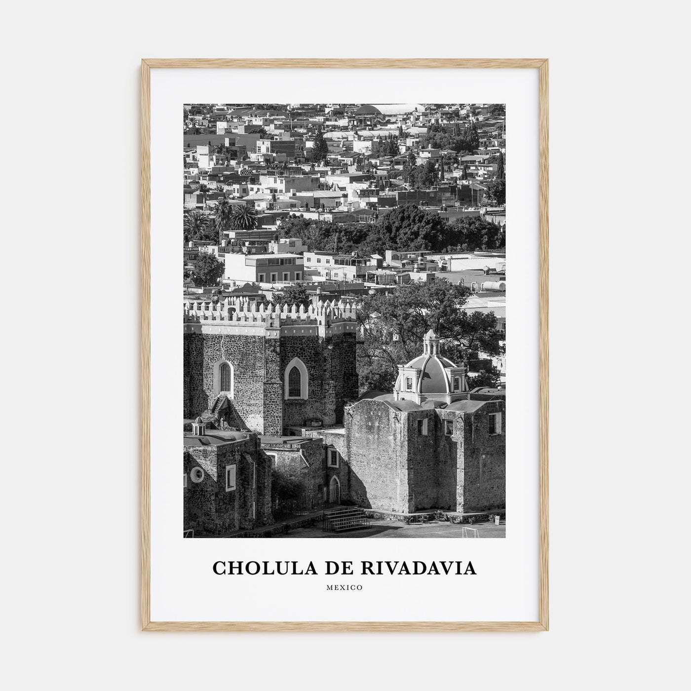Cholula de Rivadavia Portrait B&W Poster
