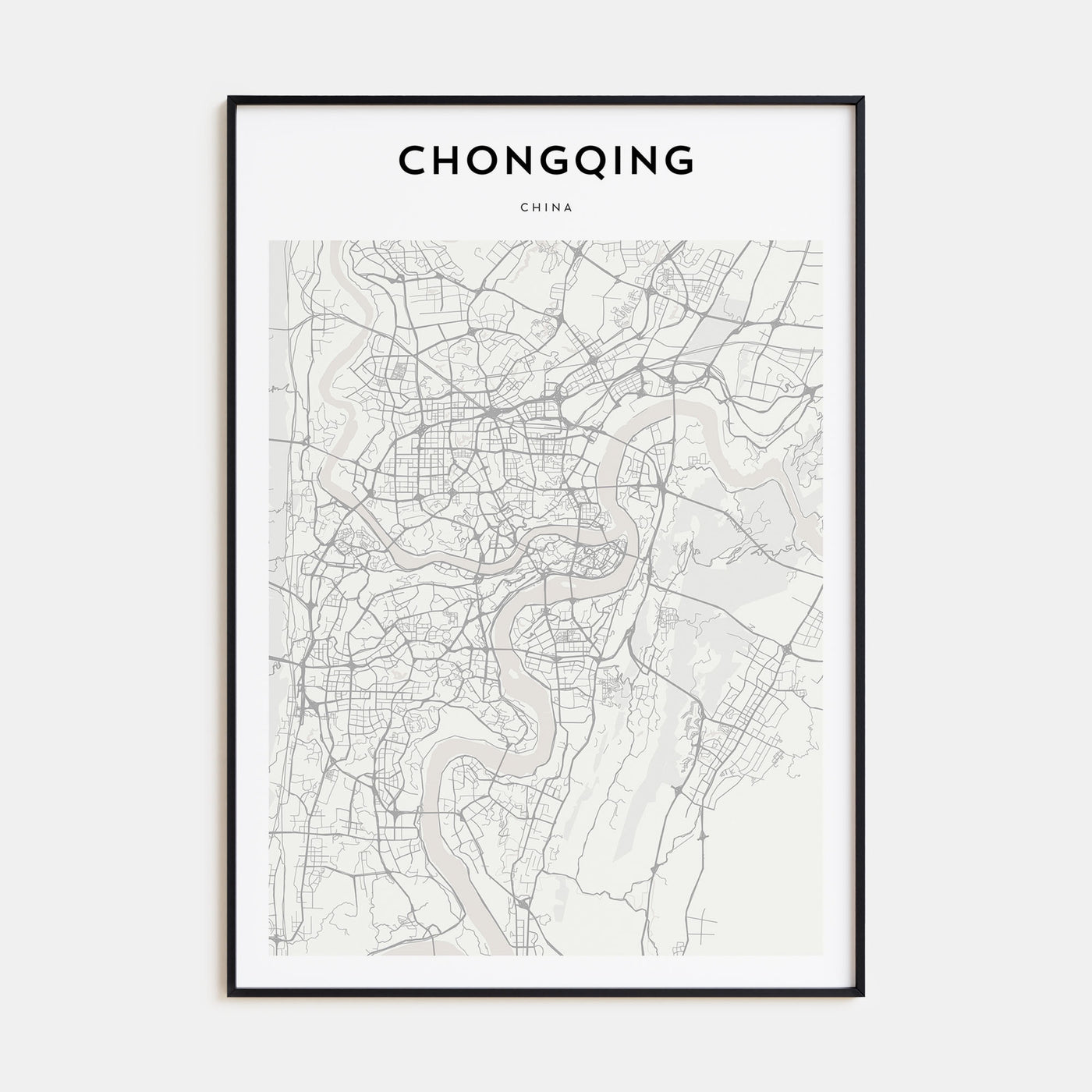 Chongqing Map Portrait Poster