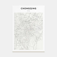 Chongqing Map Portrait Poster