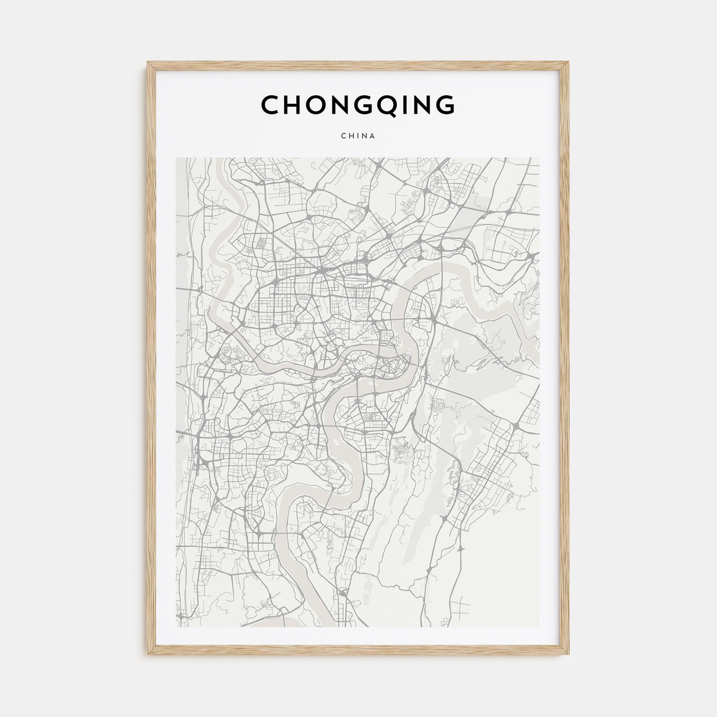 Chongqing Map Portrait Poster