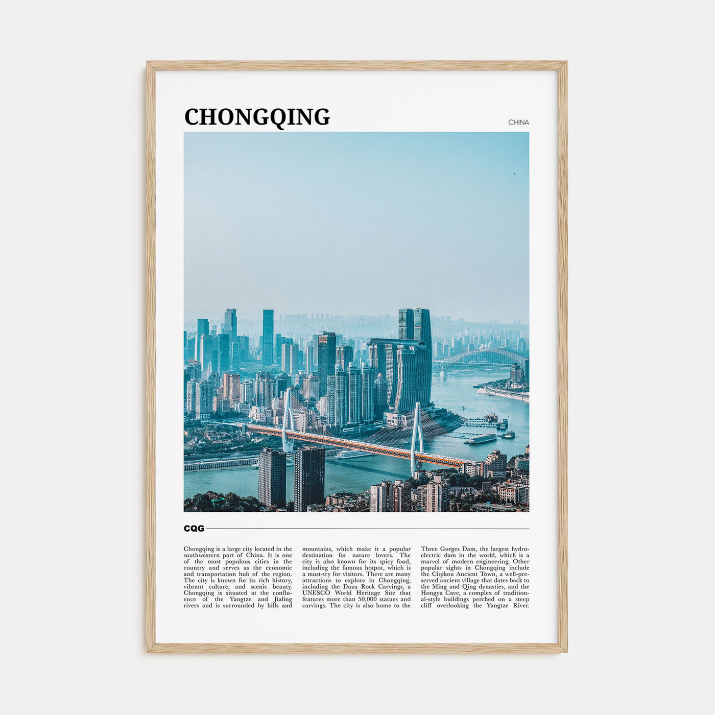 Chongqing Travel Color Poster