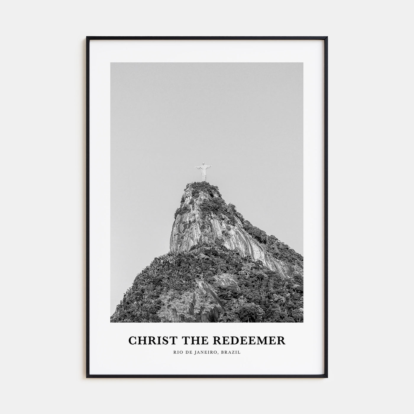 Christ the Redeemer Portrait B&W Poster