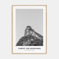 Christ the Redeemer Portrait B&W Poster