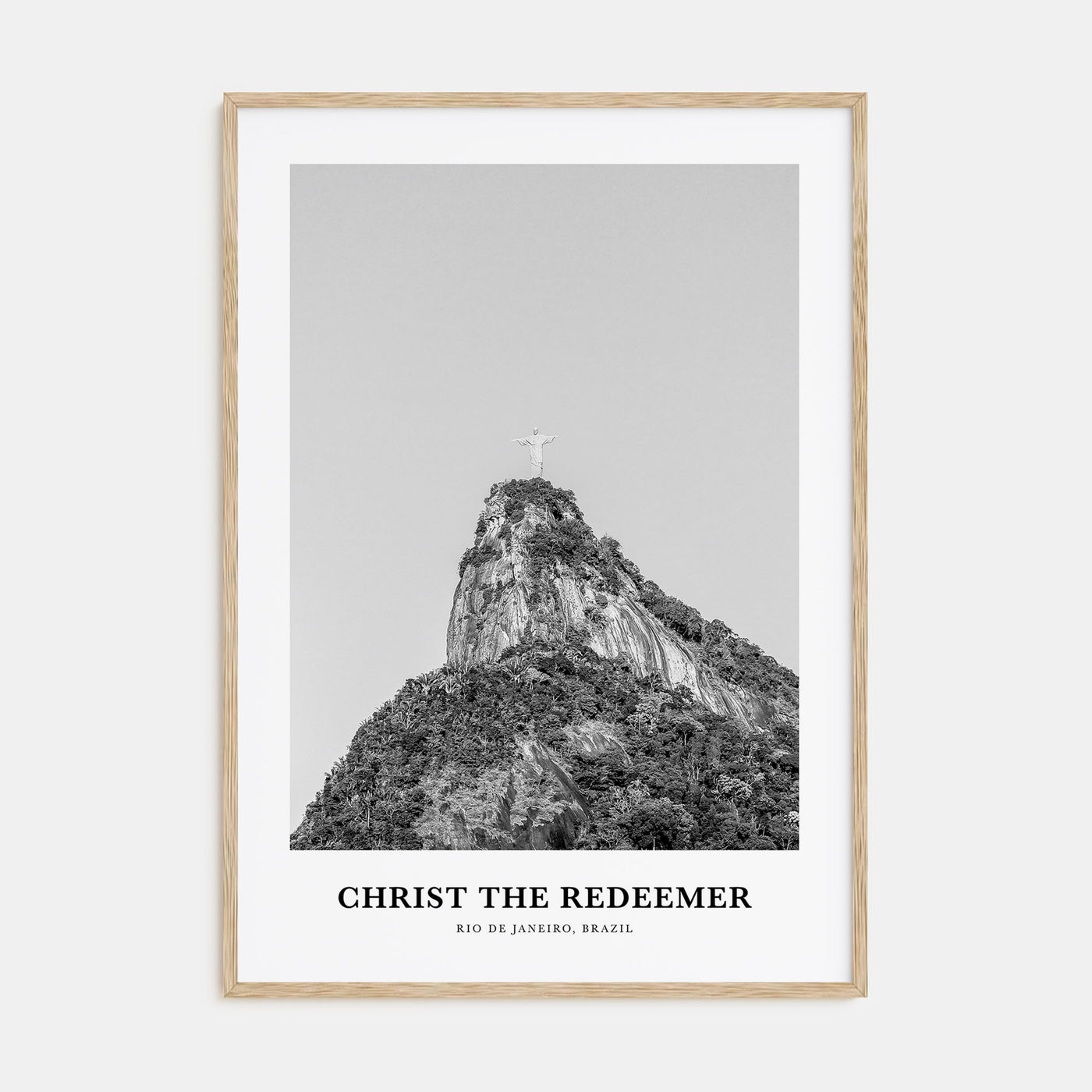 Christ the Redeemer Portrait B&W Poster