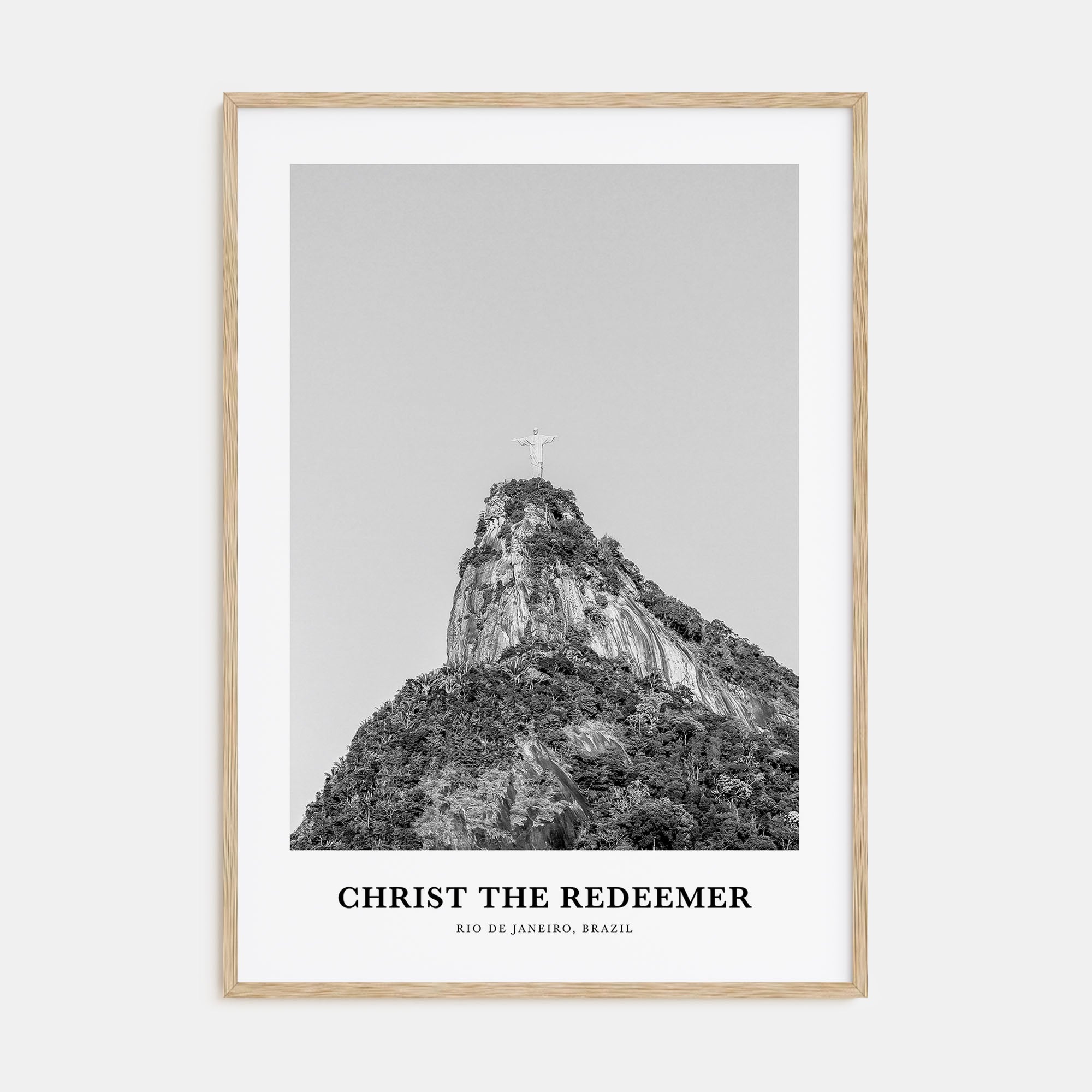 Christ the Redeemer Portrait B&W Poster