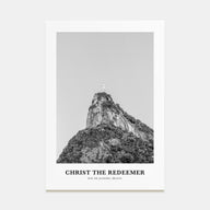 Christ the Redeemer Portrait B&W Poster