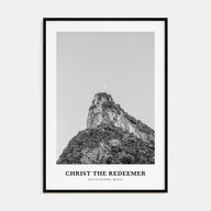 Christ the Redeemer Portrait B&W Poster