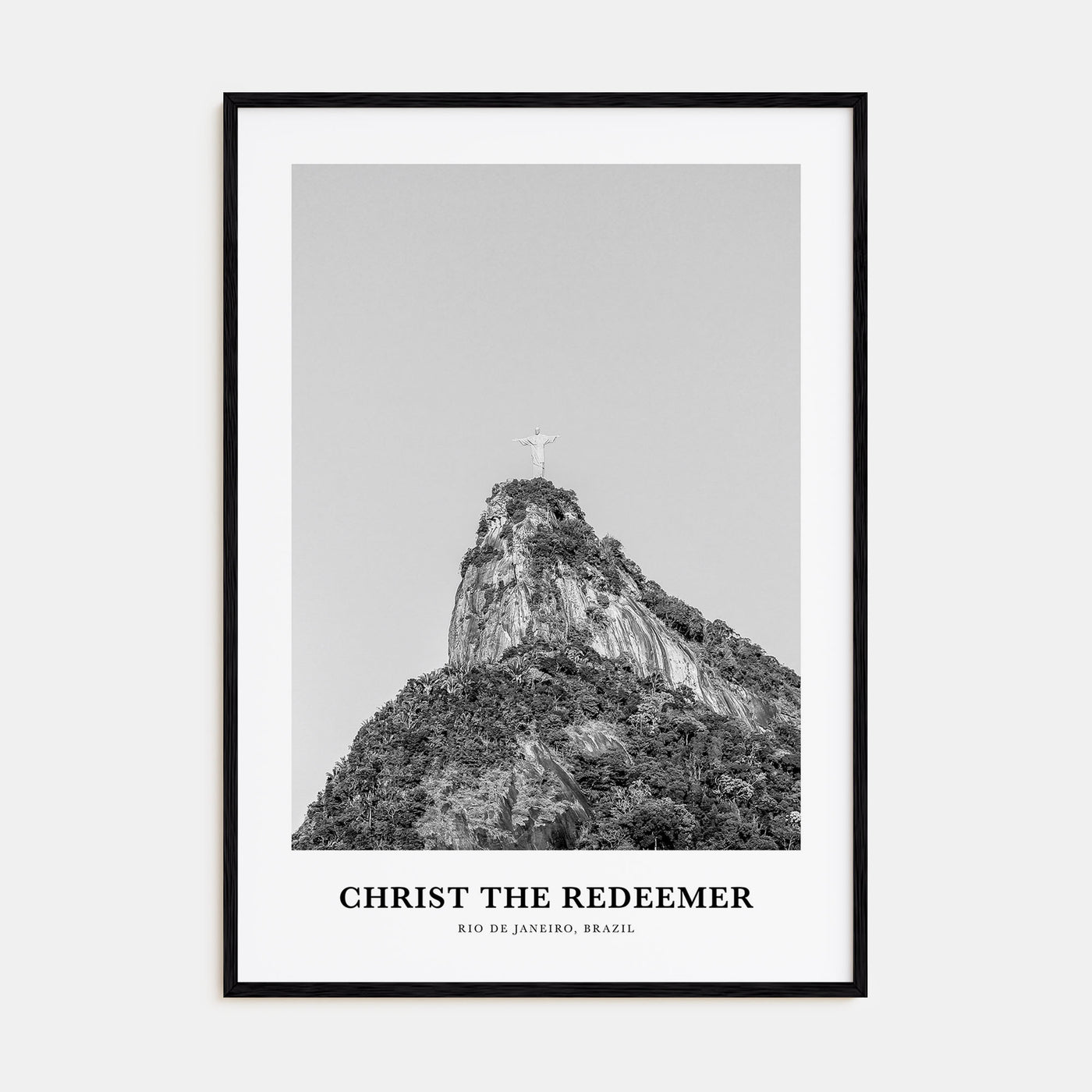 Christ the Redeemer Portrait B&W Poster