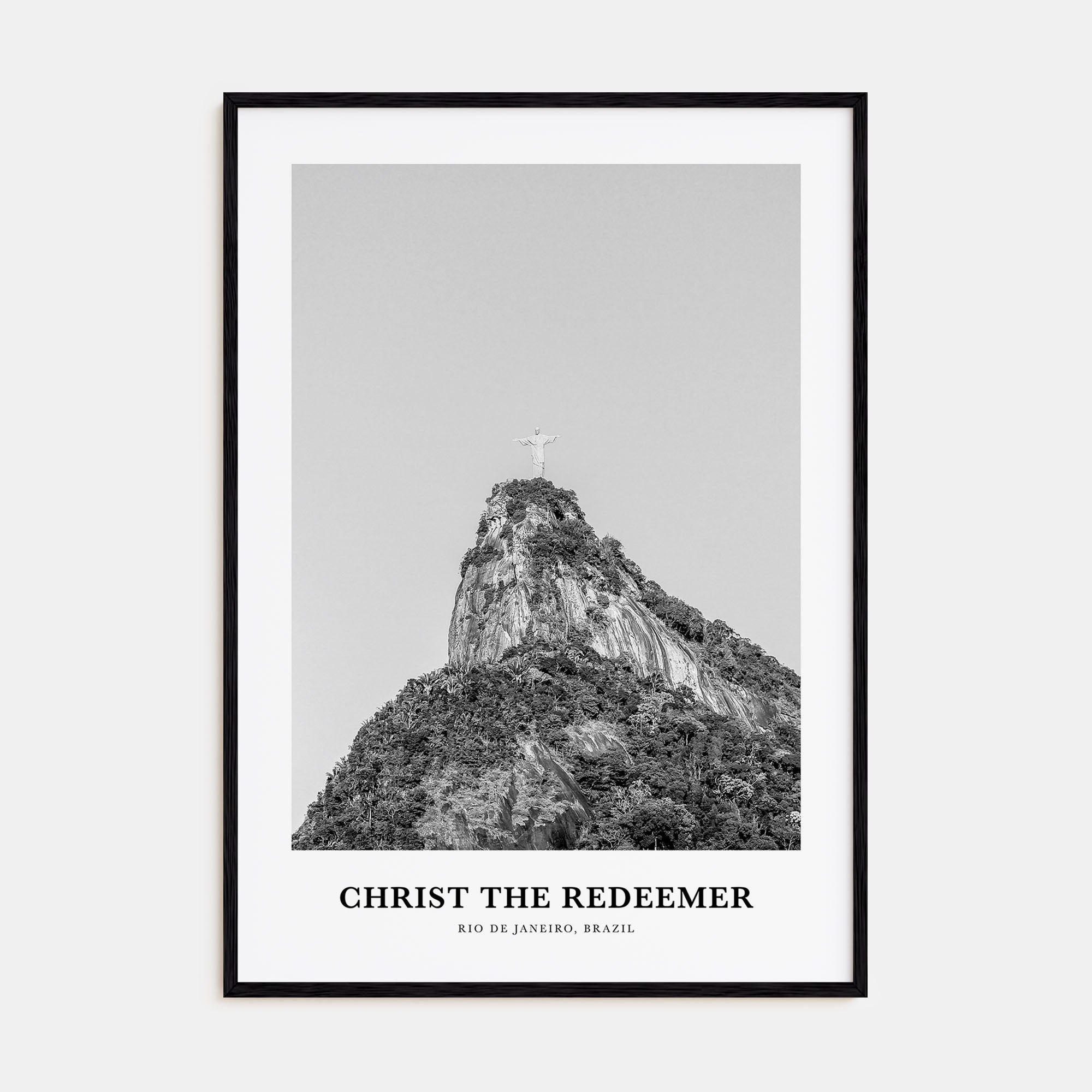 Christ the Redeemer Portrait B&W Poster