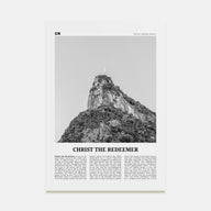 Christ the Redeemer Travel B&W Poster