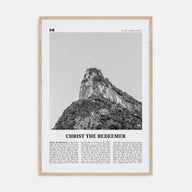 Christ the Redeemer Travel B&W Poster